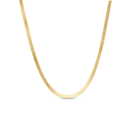 Herringbone Chain Necklace in 14K Gold Plated 2mm