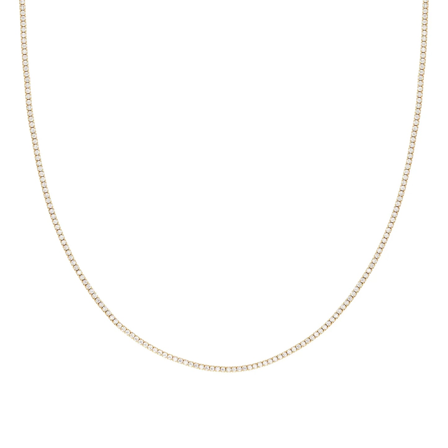 Cubic Zirconia Collar Necklace in 18K Gold Vermeil