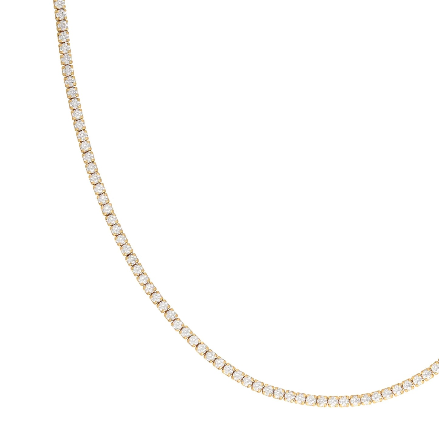 Cubic Zirconia Collar Necklace in 18K Gold Vermeil