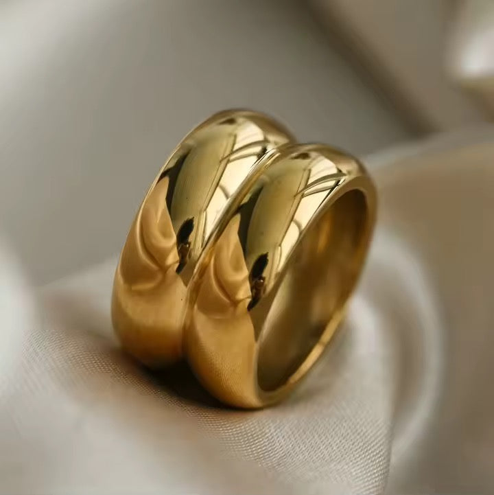 Double Dome Gold Vermeil Ring