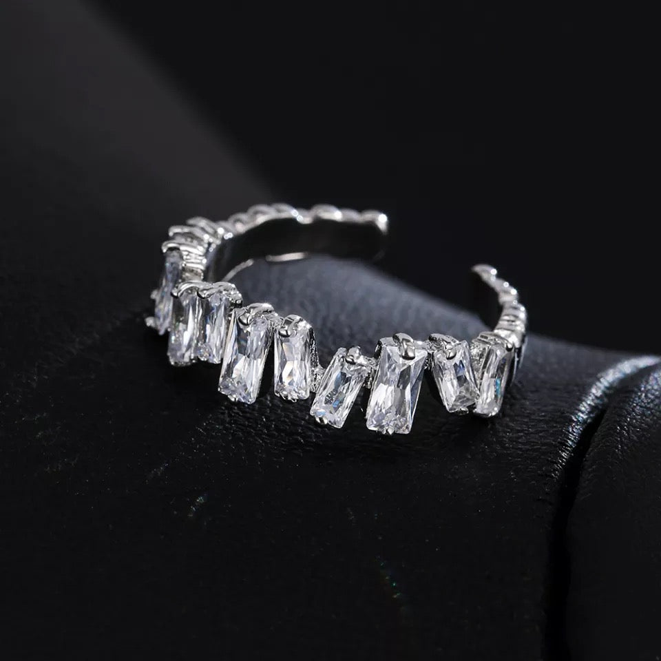 Stackable Ring in Baguette Cut CZ