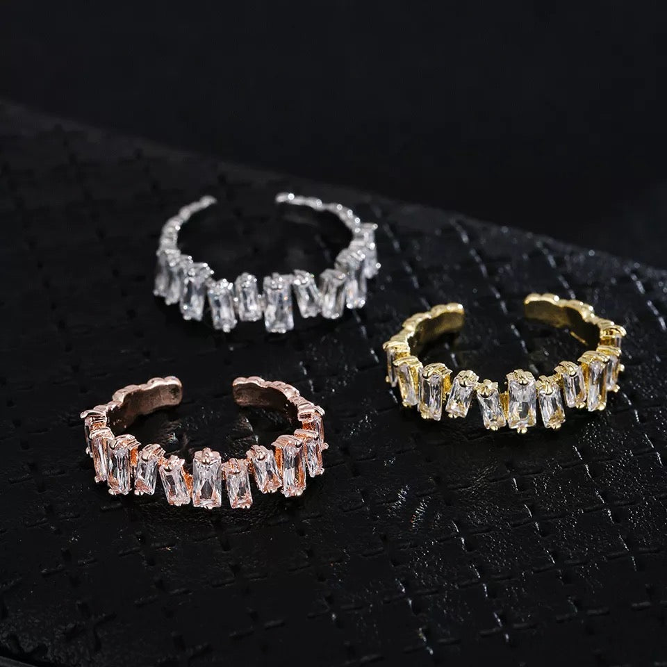 Stackable Ring in Baguette Cut CZ