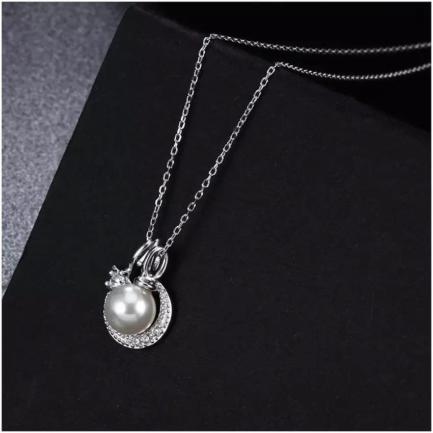 Crescent Moon and Star Charm Necklace