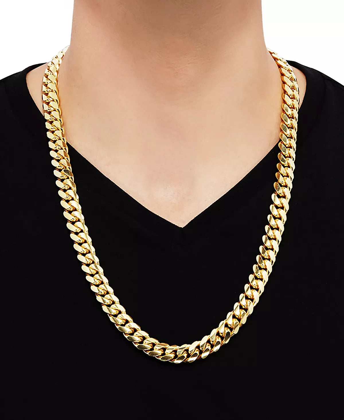 22" Miami Cuban Chain In 18k Yellow Gold