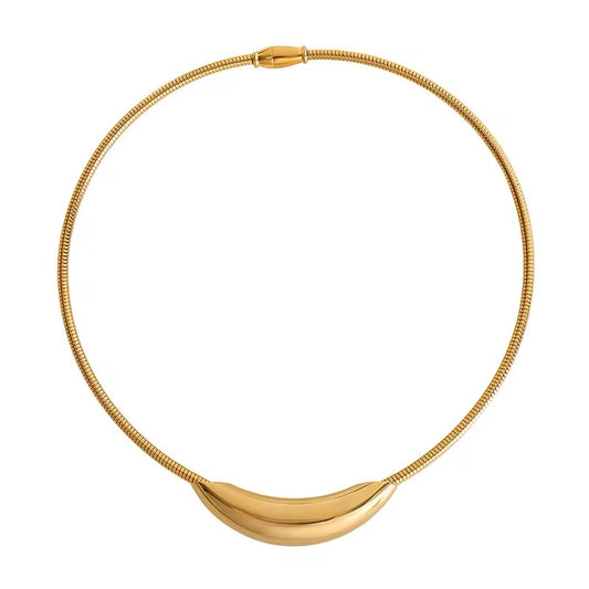 Curved Tube Snake Chain Necklace