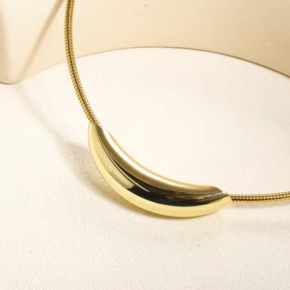 Curved Tube Snake Chain Necklace