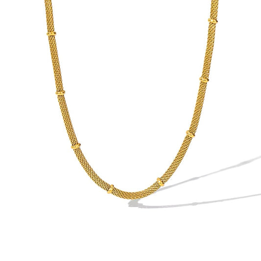 Mesh Chain Station Necklace