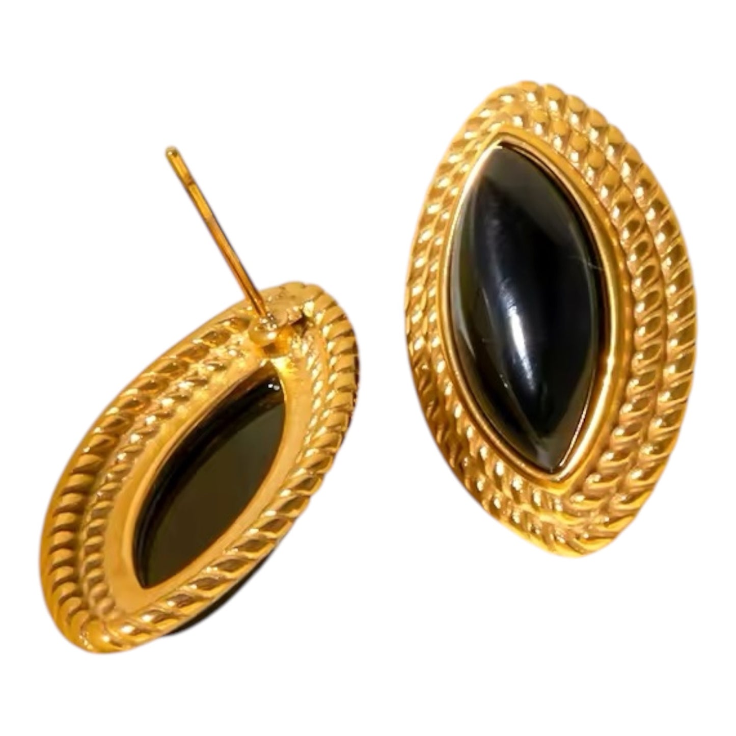 Black Onyx Stud Earrings