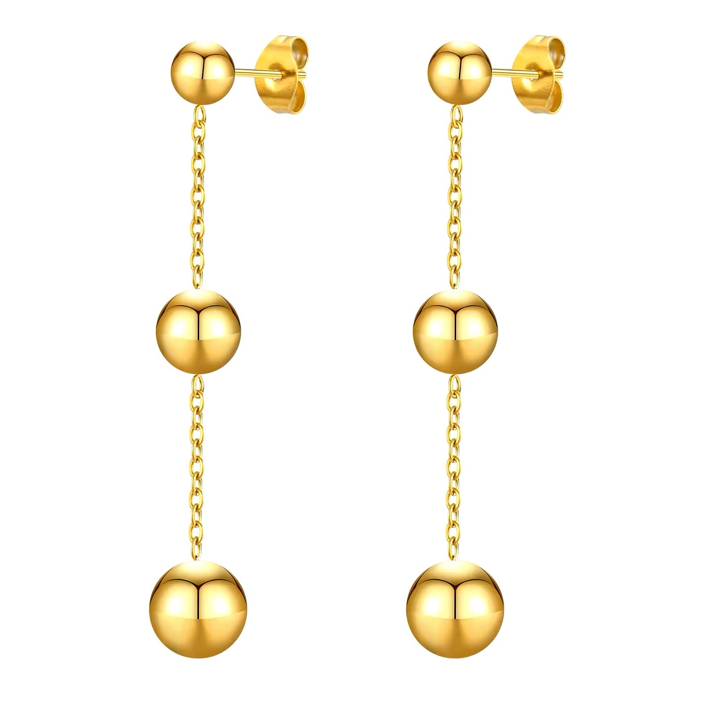 Ball Chain Drop Earrings