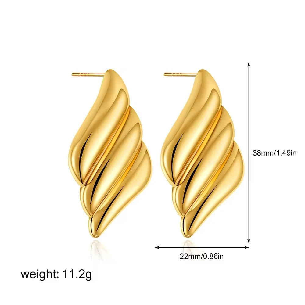 Sculptured Drop Earrings