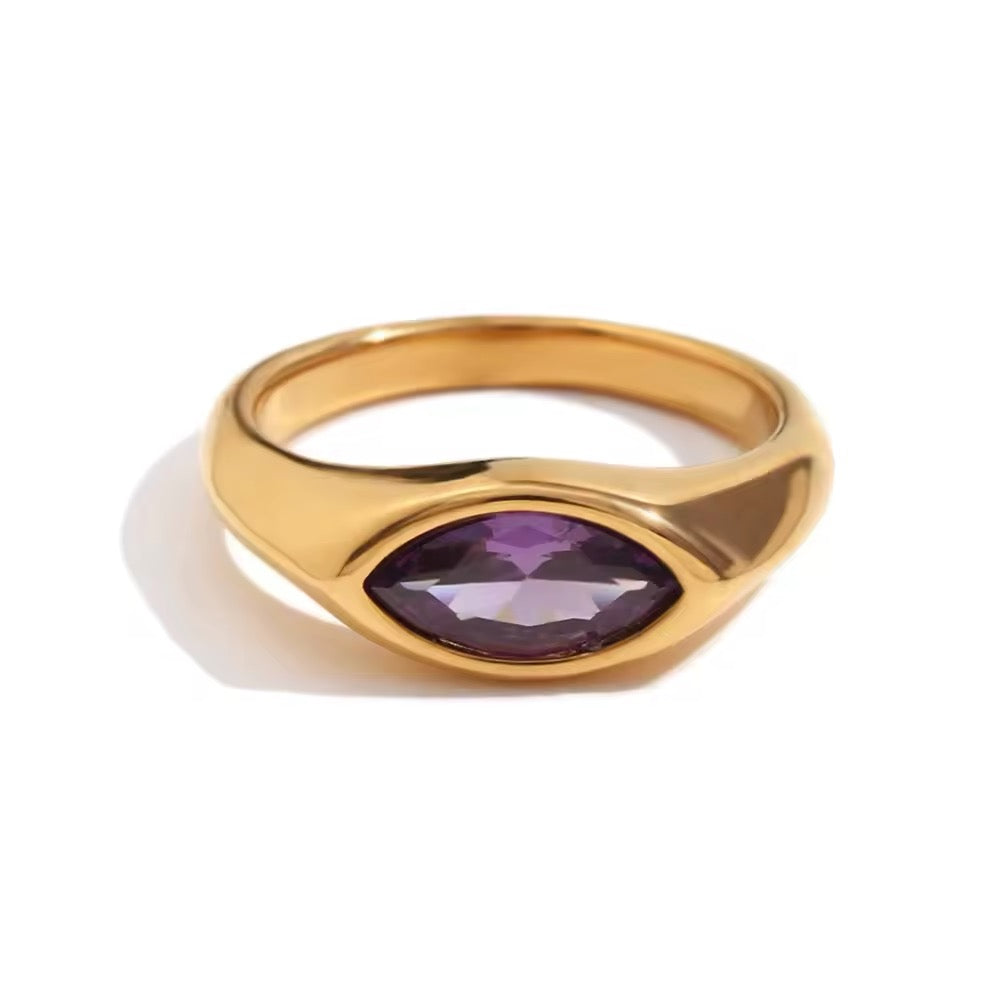 Amethyst Ring in 18K Gold Vermeil