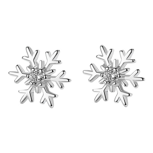 Snowflake Cubic Zirconia Stud Earrings