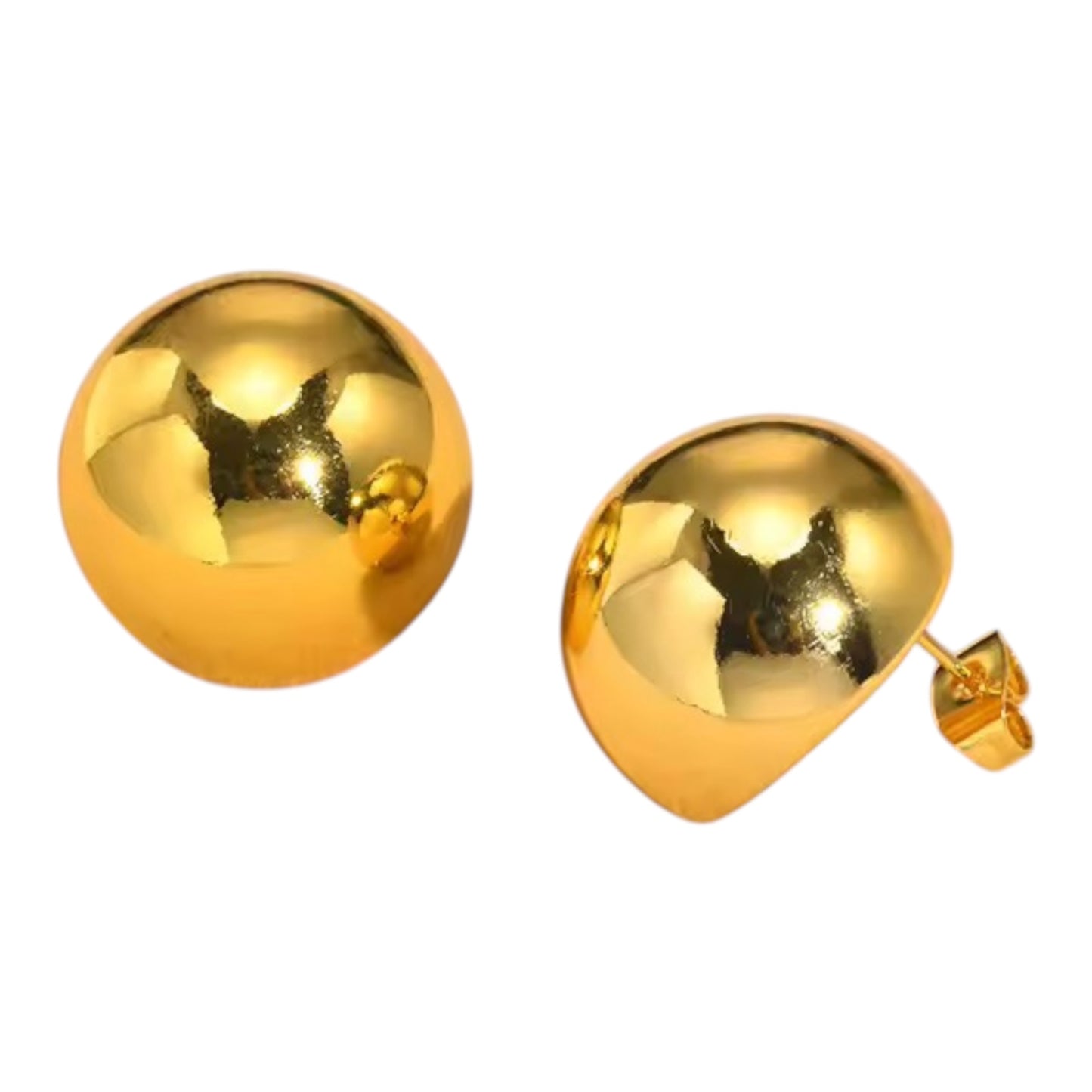 Button Dome Stud Earrings