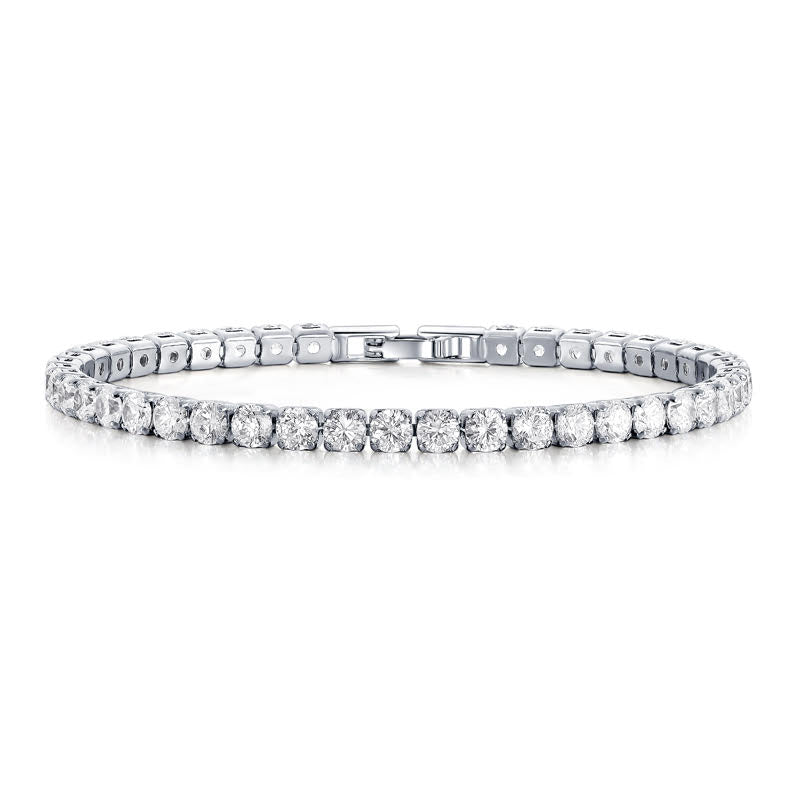 Classic 4 Prong Cubic Zirconia Eternity Tennis Bracelet